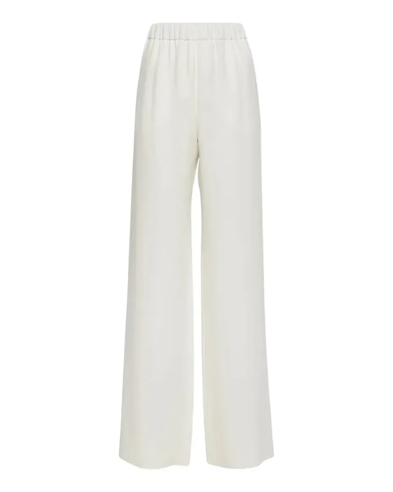 Valentino Garavani Cropped-Seidenhose mit Stretchbund - Weiß Weiß