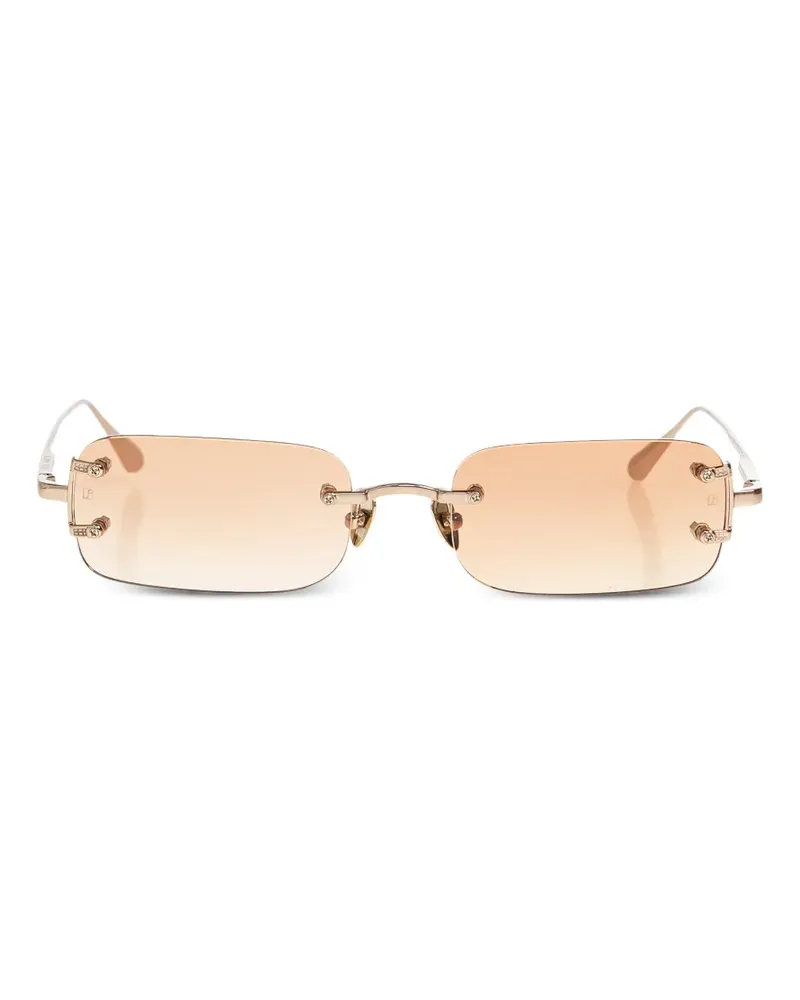 Linda Farrow Taylor Sonnenbrille mit eckigem Gestell - Orange Orange
