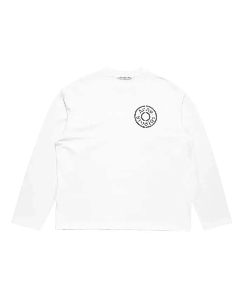 Acne Studios long-sleeved graphic T-shirt - Weiß Weiß