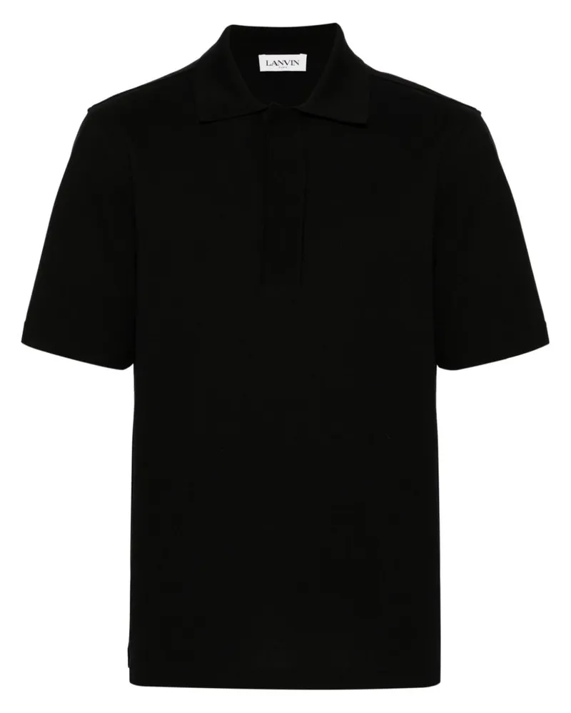 Lanvin Klassisches Poloshirt - Schwarz Schwarz