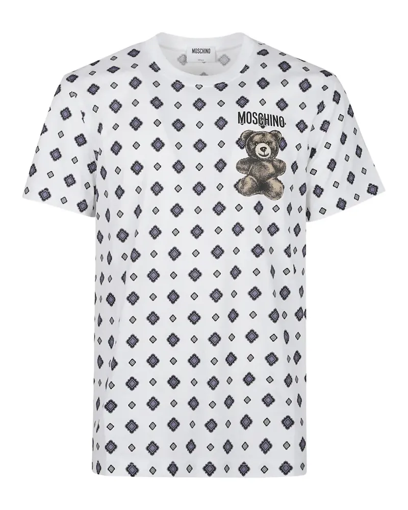 Moschino Gemustertes T-Shirt - Weiß Weiß