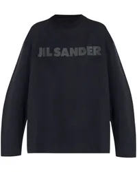 Jil Sander T-Shirt mit Logo Schwarz