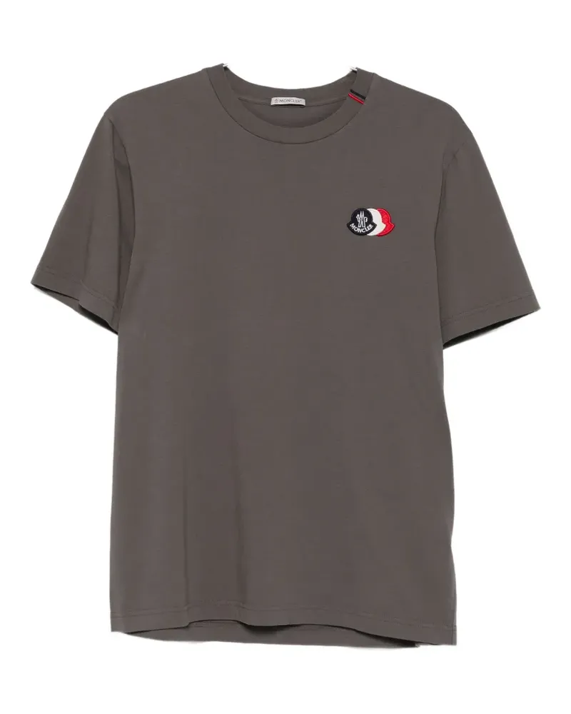 Moncler logo-patch T-shirt - Grau Grau