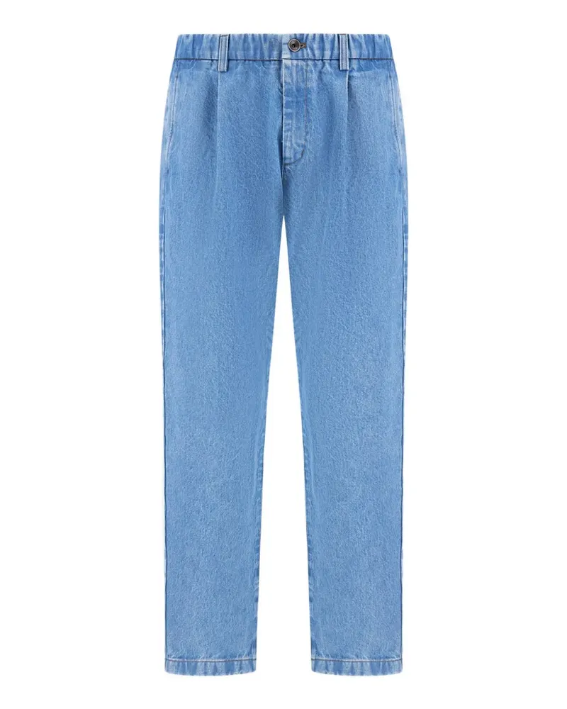 Herno Straight-Leg-Jeans mit Falten - Blau Blau