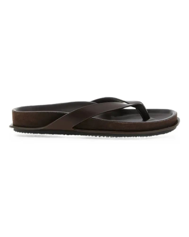 Jacquemus Les Tatanes Sandalen aus gebürstetem Leder - Braun Braun