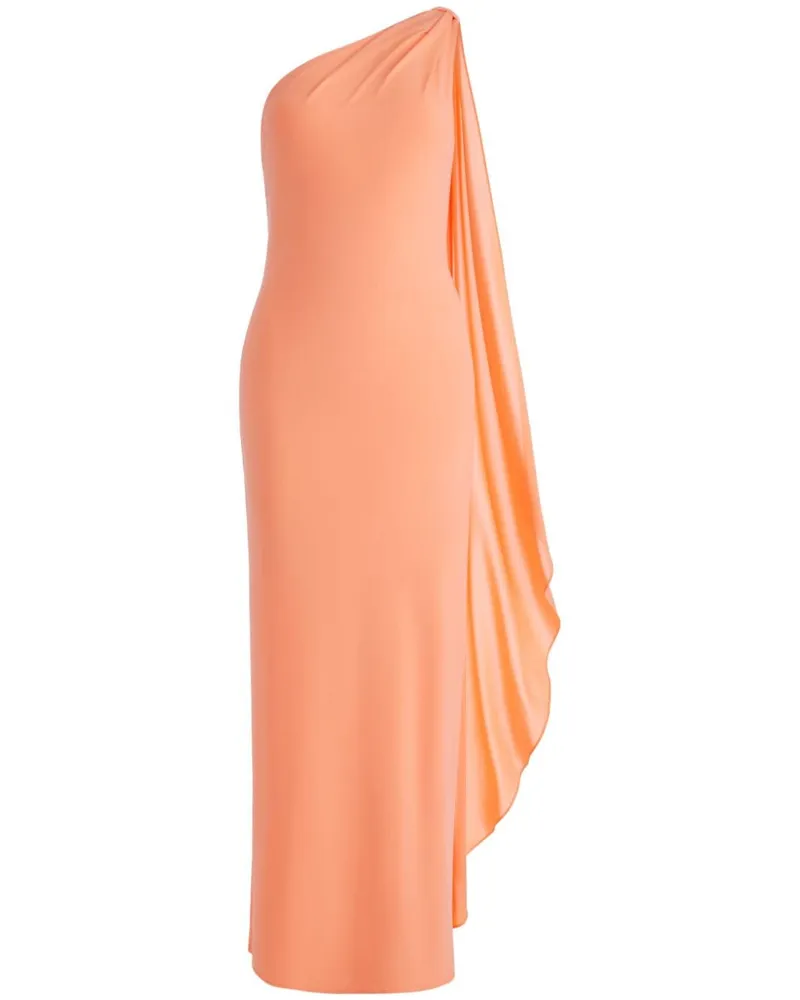 Alice + Olivia Drapiertes Anja Maxikleid Orange