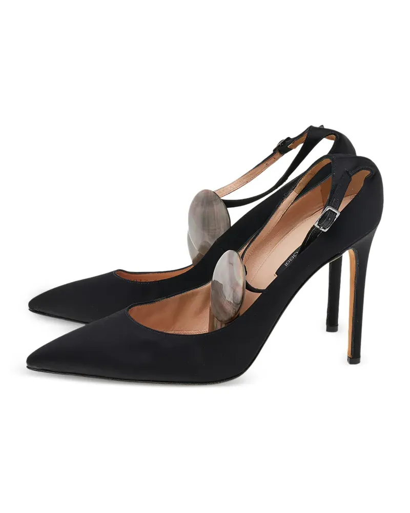Sergio Rossi pointed-toe disc-embellished pumps - Schwarz Schwarz