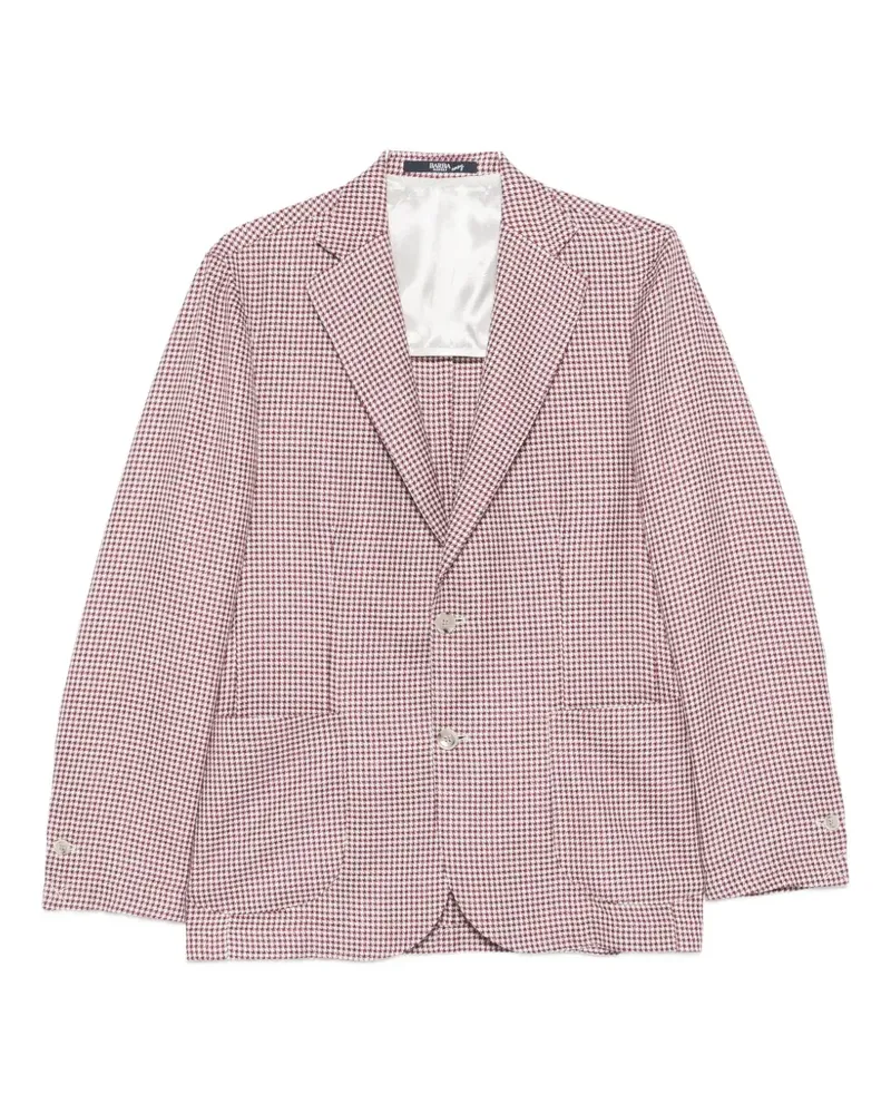 BARBA houndstooth-pattern blazer - Rot Rot