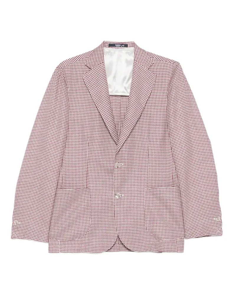 BARBA houndstooth-pattern blazer - Rot Rot