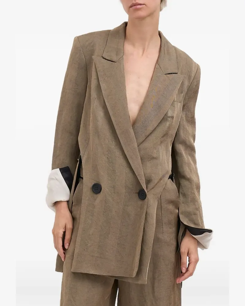 Alessandra Marchi Doppelreihiger Blazer - Braun Braun