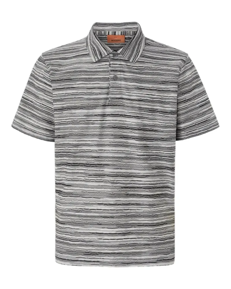 Missoni Gestreiftes Poloshirt - Grau Grau