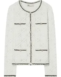 Tory Burch Cardigan mit Monogramm Weiß