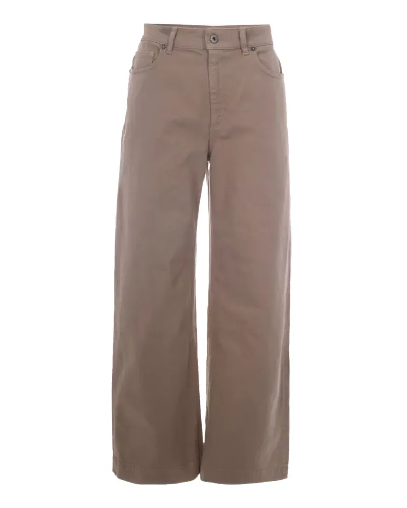 P.A.R.O.S.H. P.A.R.O H. Weite Jeans mit Knopfverschluss - Nude Nude
