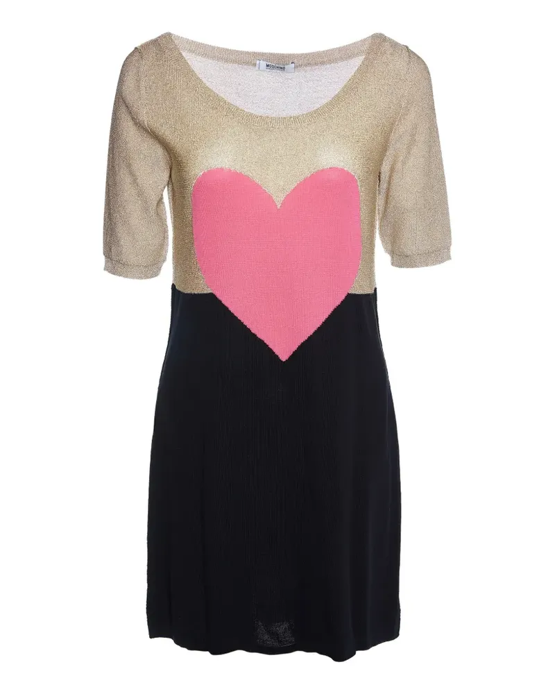 Moschino Gestricktes Heart Lurex-Kleid - Schwarz Schwarz