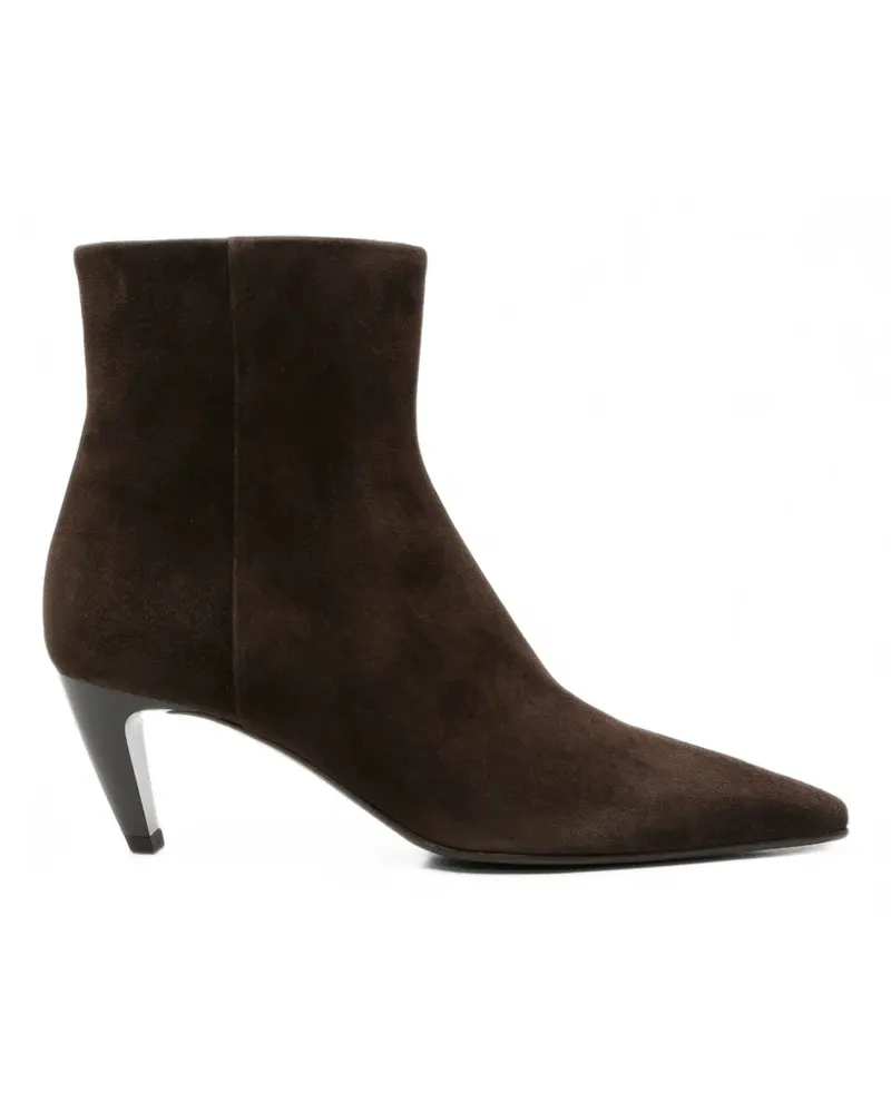Premiata pointed-toe suede ankle boots - Braun Braun