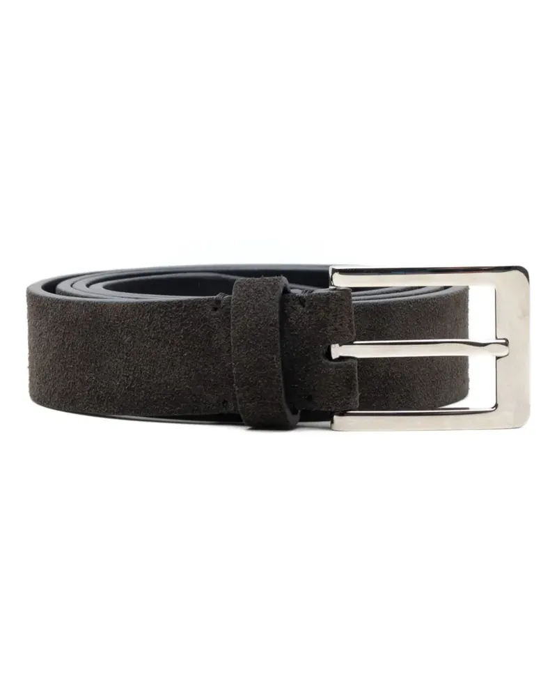 Brioni suede buckle belt - Braun Braun