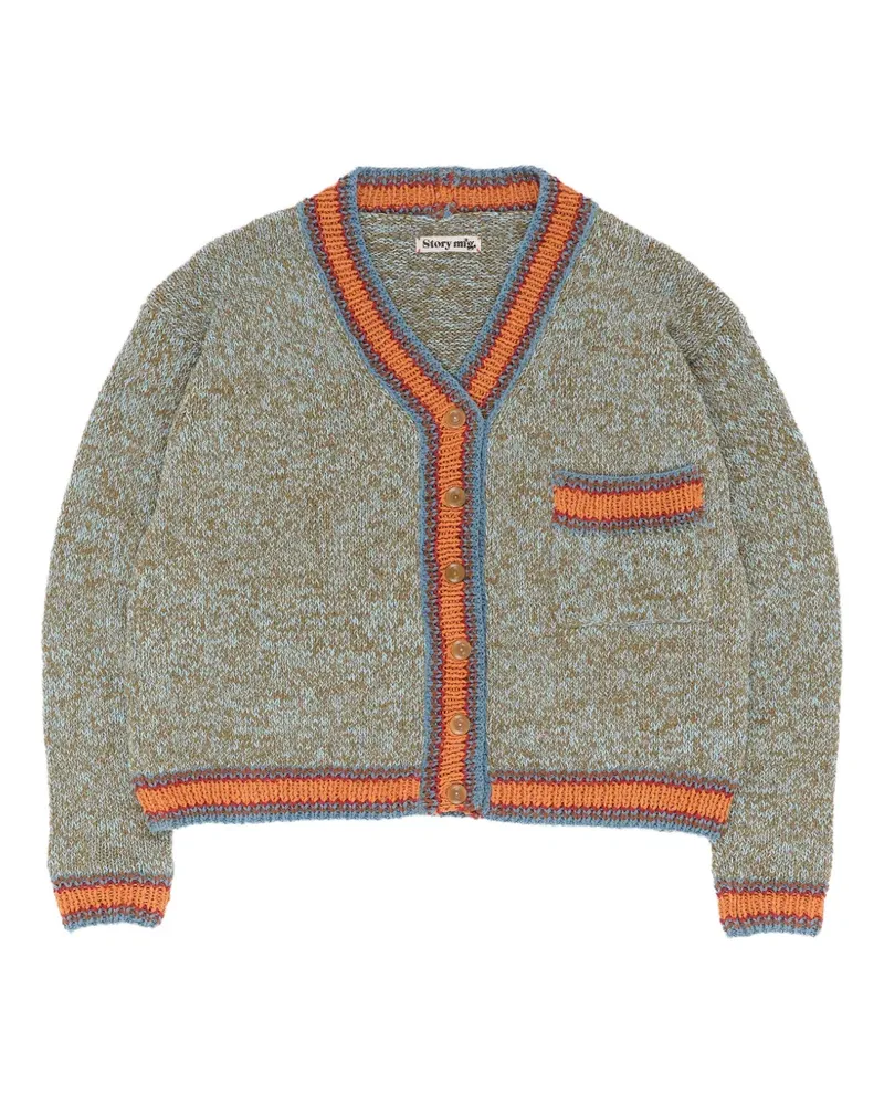 STORY mfg. Bulb V-neck cardigan - Grün Grün