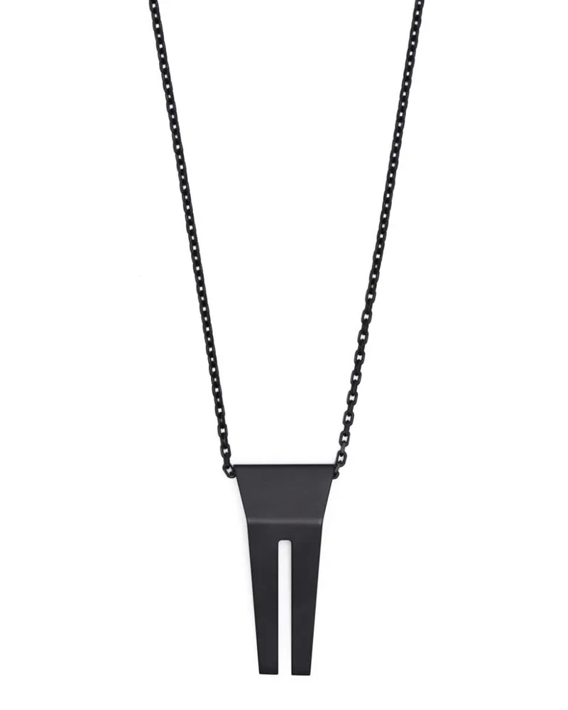 Rick Owens Halskette mit Open Trunk-Anhänger - Schwarz Schwarz