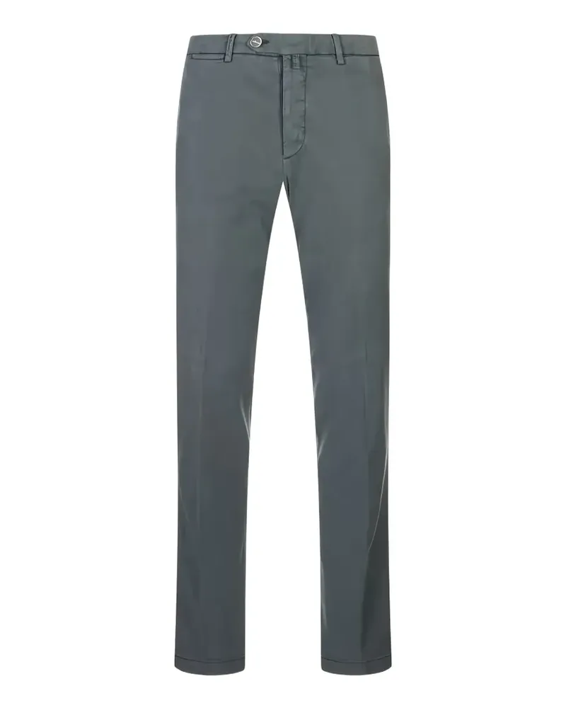 Kiton Gerade Hose mit Logo-Patch - Grau Grau
