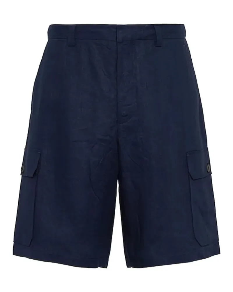 Prada linen cargo shorts - Blau Blau