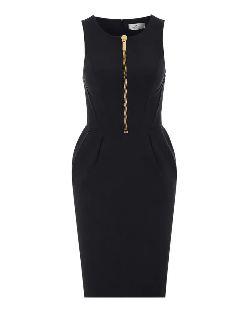 Elisabetta Franchi Kleid aus Funktionsstoff mit Reißverschluss - Schwarz Schwarz