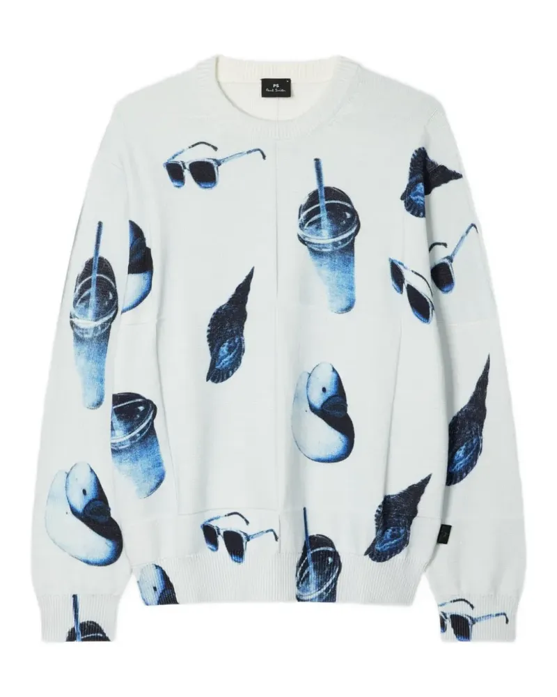 Paul Smith Sunbleached Snaps Pullover mit Print - Blau Blau