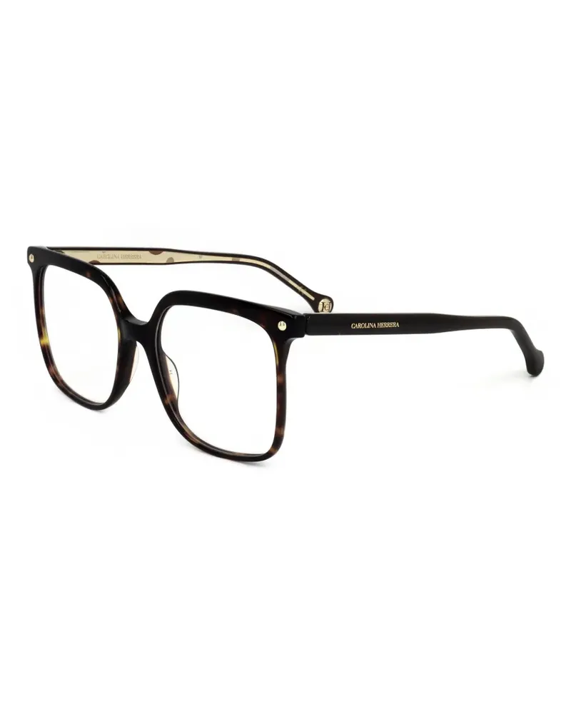 Carolina Herrera New York Eckige Brille in Schildpattoptik - Braun Braun