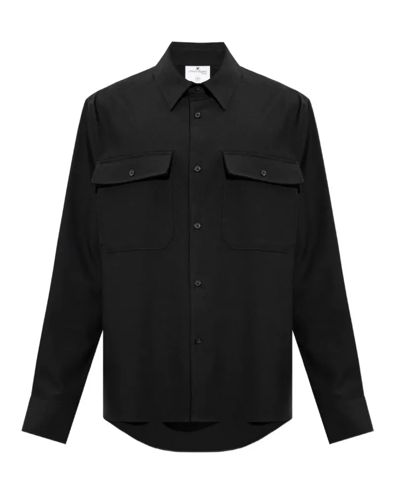 Courrèges Workwear-Hemd aus Twill - Schwarz Schwarz