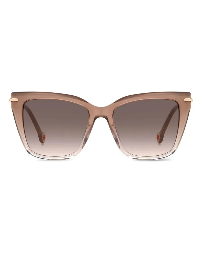 Carolina Herrera New York Klassische Cat-Eye-Sonnenbrille - Nude Nude