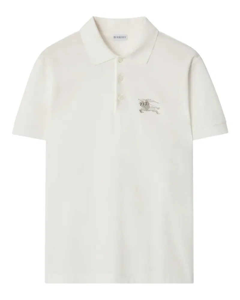 Burberry equestrian knight design polo shirt - Weiß Weiß