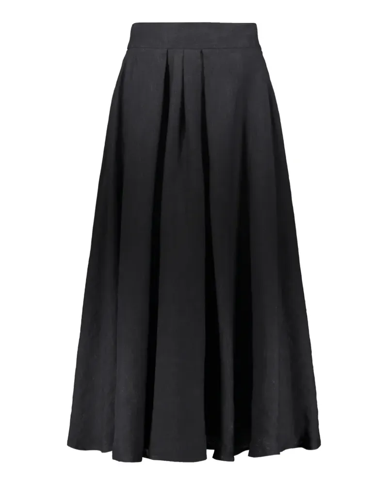 Fabiana Filippi bow-detail pleated midi skirt - Schwarz Schwarz