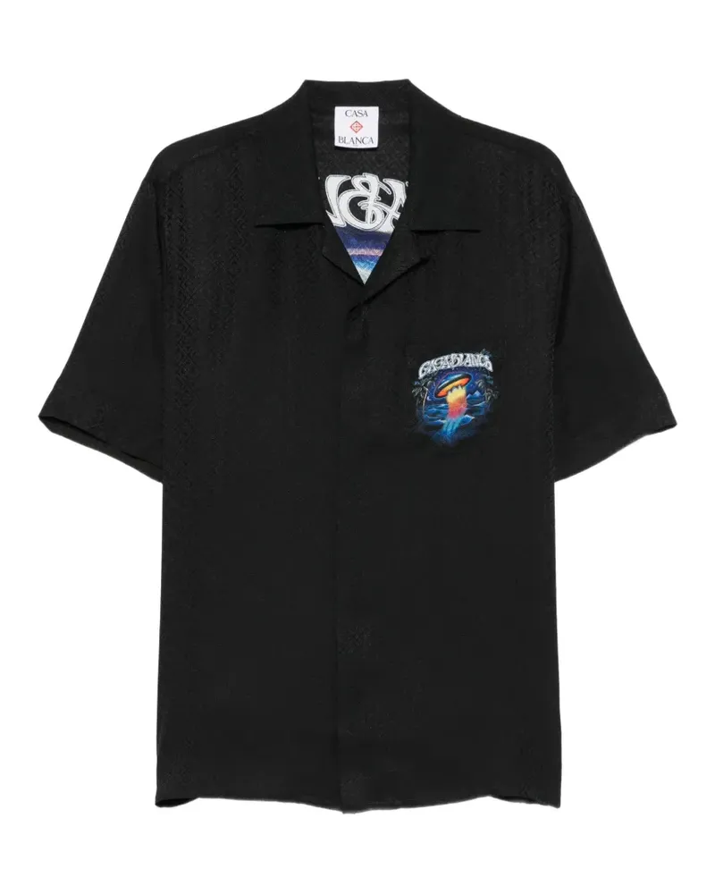 Casablanca Paris Hemd mit Logo-Print - Schwarz Schwarz