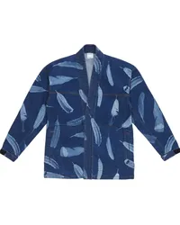 Marcelo Burlon | County of Milan Jeansjacke mit Feder-Print Blau