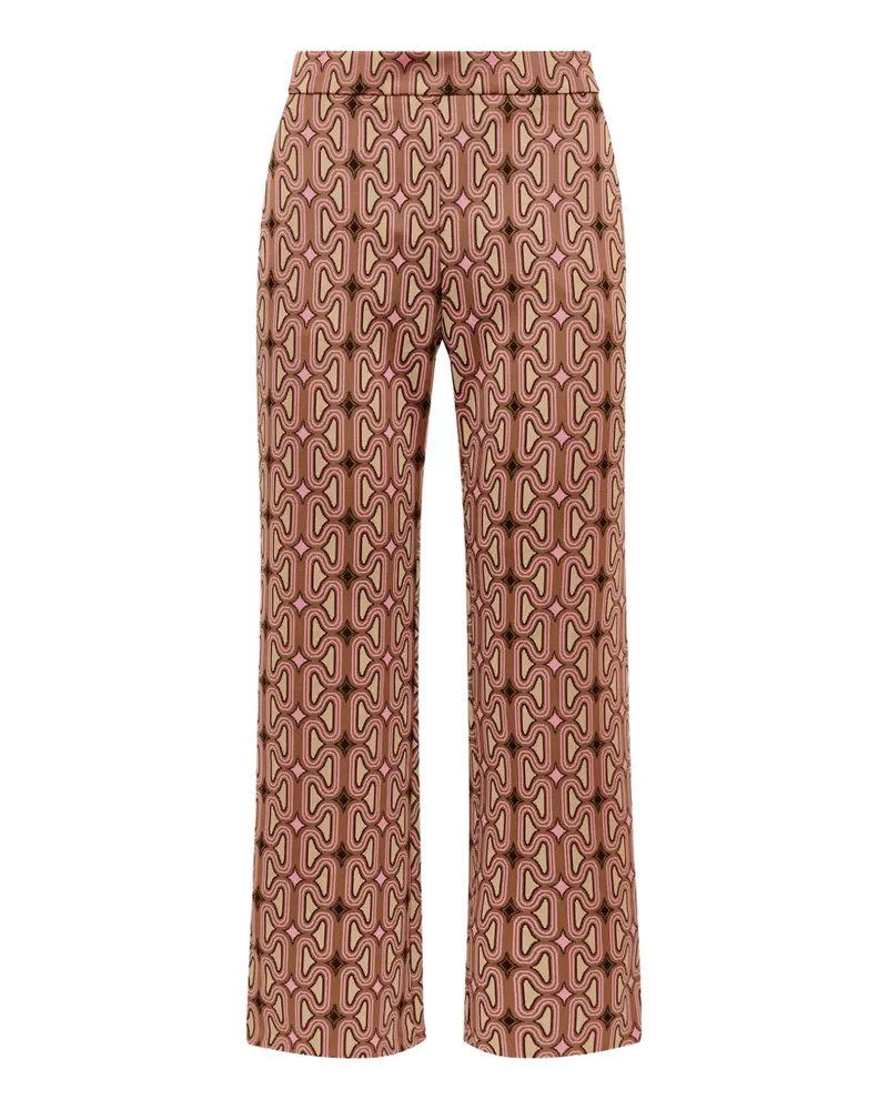Maliparmi Ausgestellte Hose mit Kettenmotiv - Braun Braun