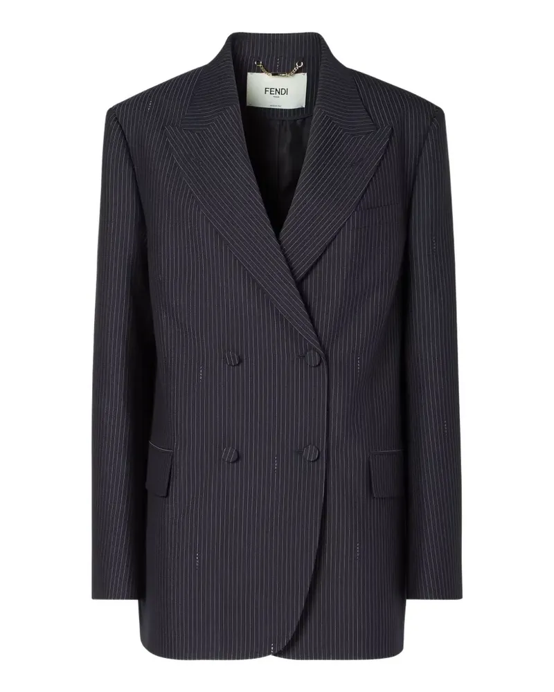 Fendi Doppelreihiges Sakko mit Nadelstreifen - Blau Blau