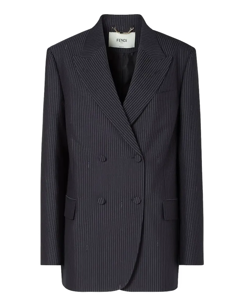 Fendi Sakko mit Nadelstreifen - Blau Blau