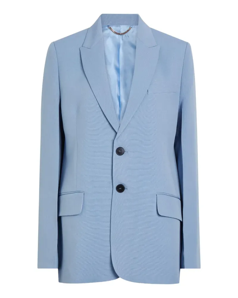 Victoria Beckham peak-lapel single-breasted blazer - Blau Blau