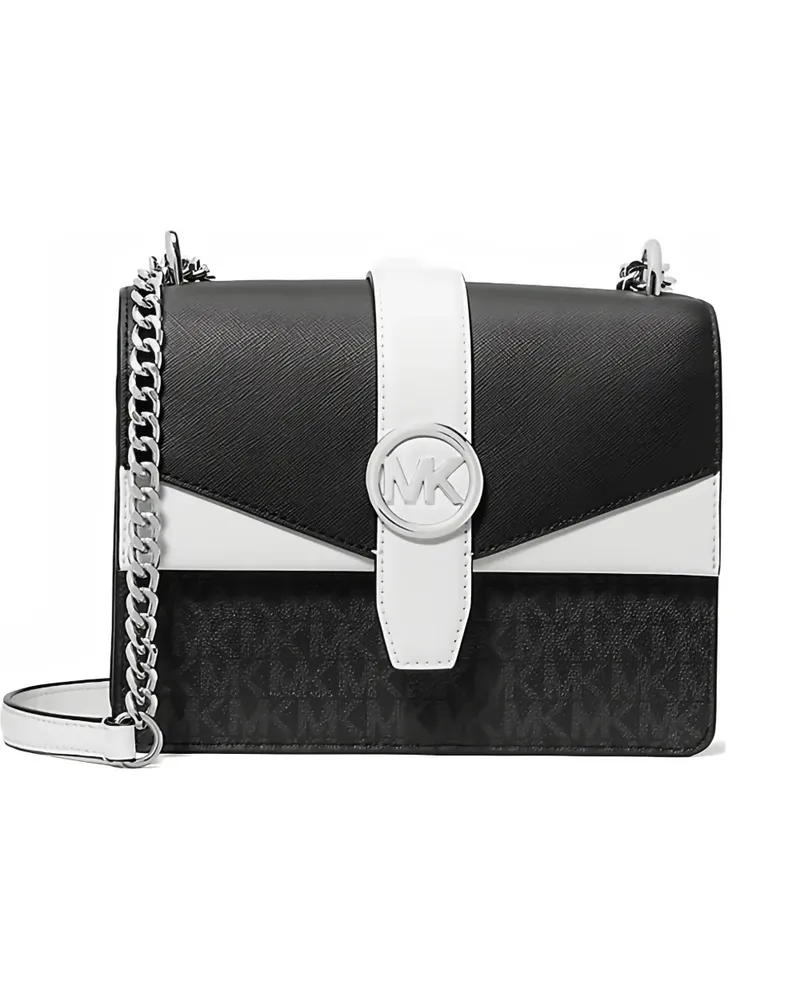 Michael Kors small Greenwich monogram shoulder bag - Schwarz Schwarz