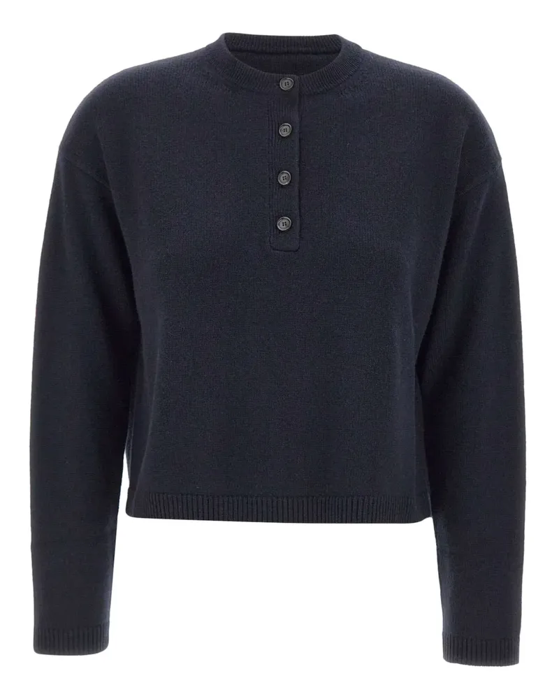Max Mara London Pullover mit kurzer Knopfleiste - Schwarz Schwarz
