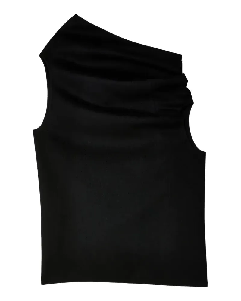 The Row Asymmetrisches Oberteil - Schwarz Schwarz