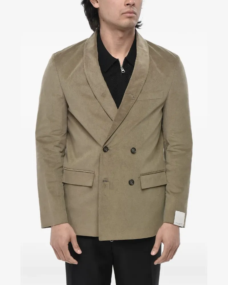 Paolo Pecora Milano double-breasted shawl-lapel blazer - Braun Braun