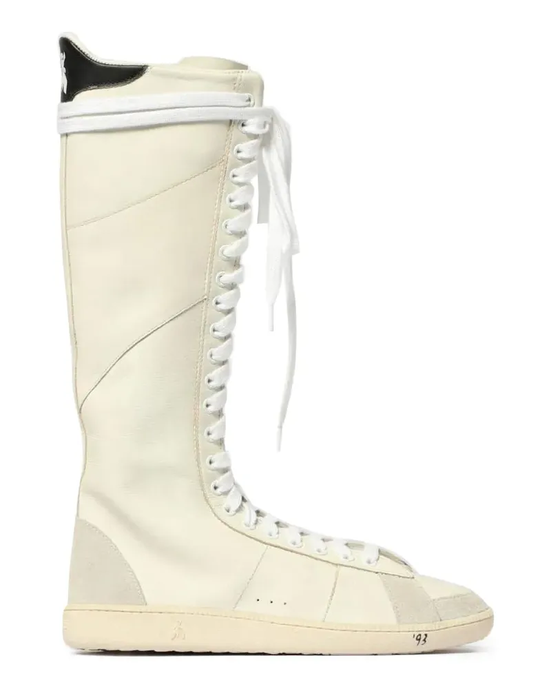 Patrizia Pepe Boxeur Skin knee-high lace-up sneakers - Nude Nude