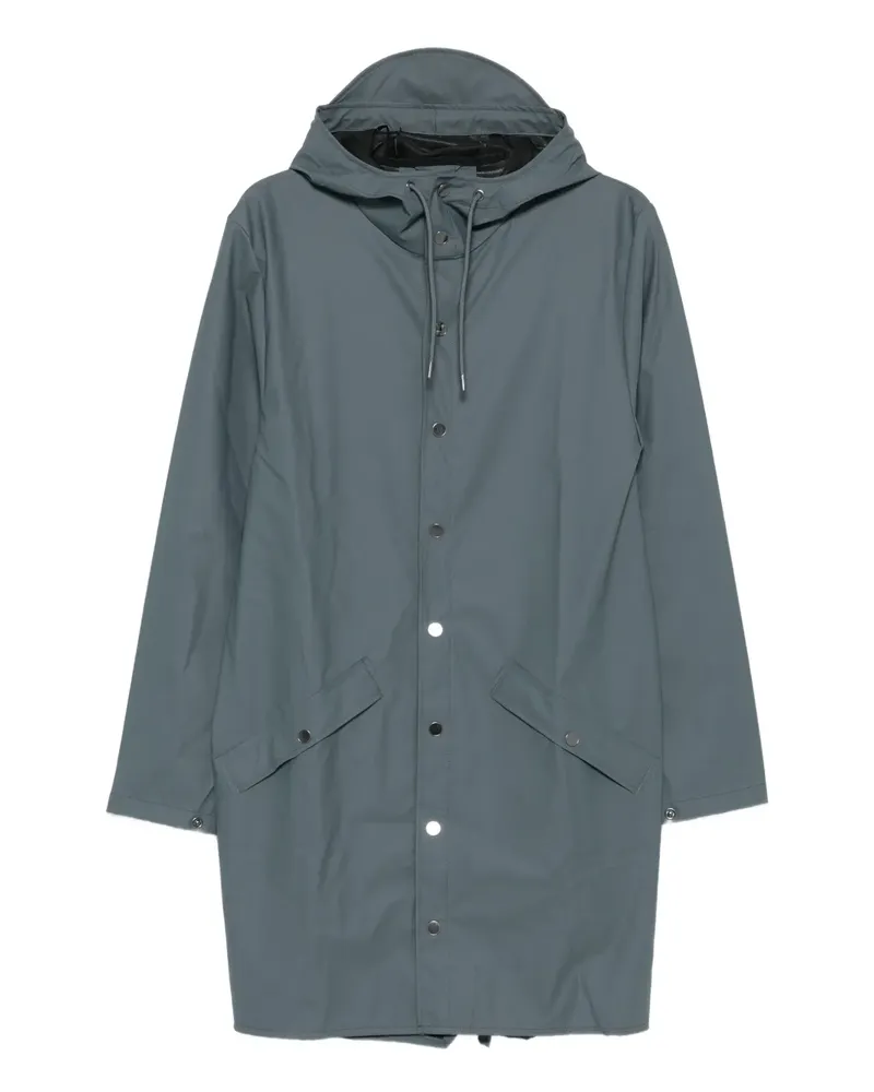 RAINS Regenmantel mit Druckknöpfen - Blau Blau
