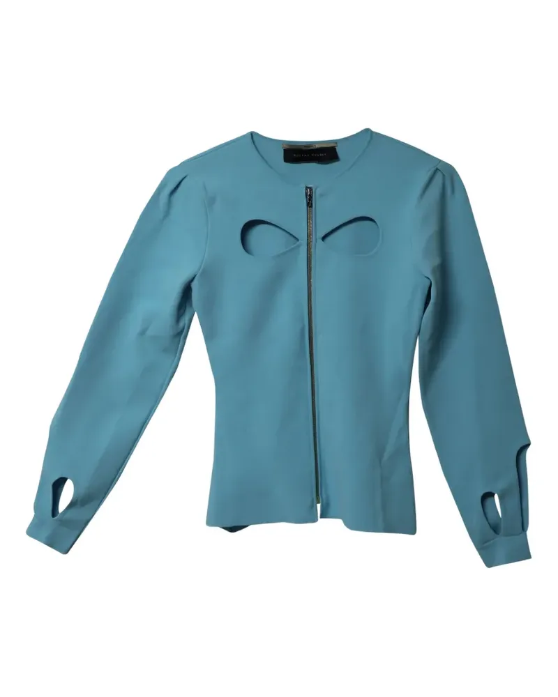 Roland Mouret cutout longsleeve top - Blau Blau