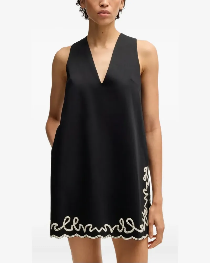 HUGO BOSS Besticktes Kleid - Schwarz Schwarz
