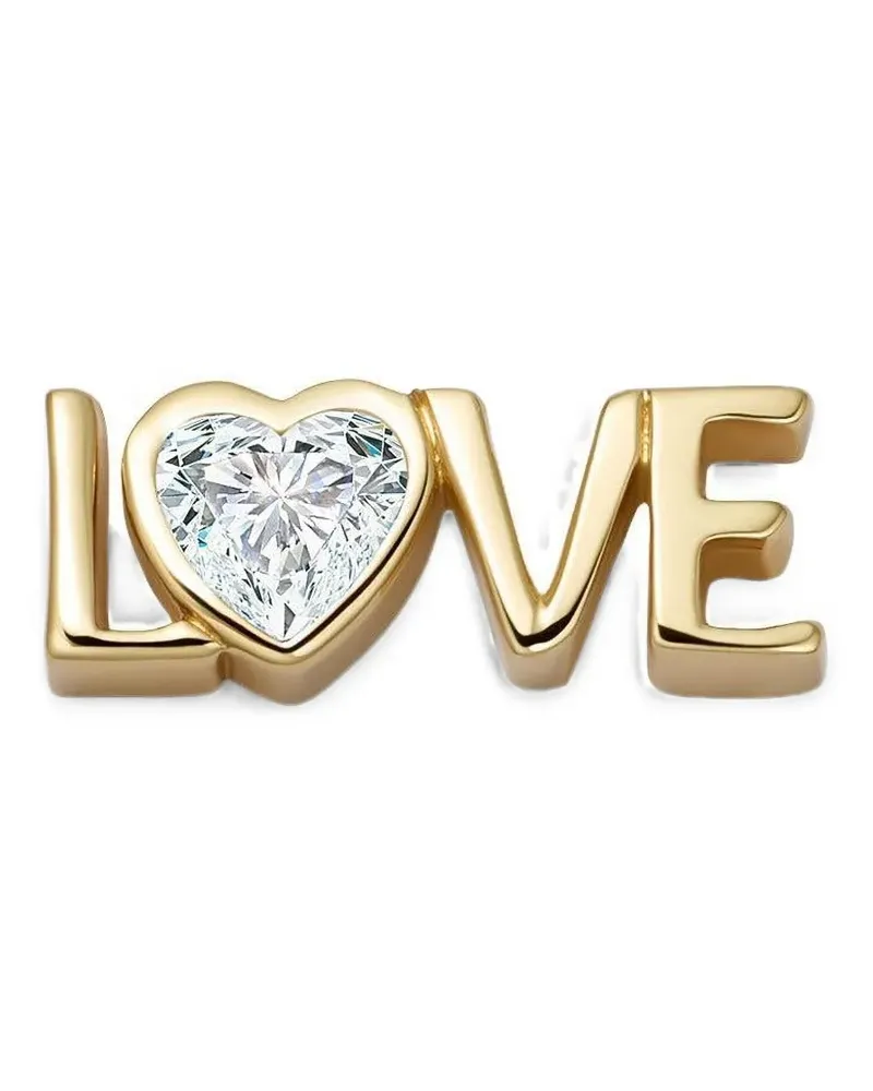 Loquet heart diamond charm - Gold Gold