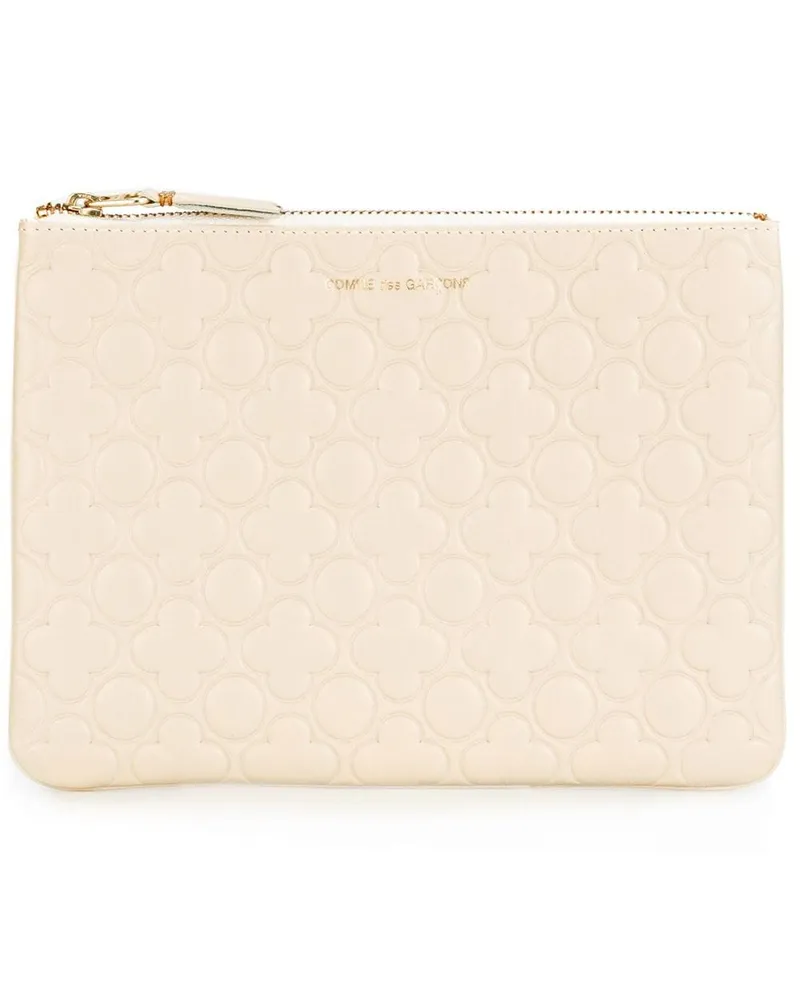 Comme des Garçons Kleine Clutch mit Reißverschluss - Weiß Weiß