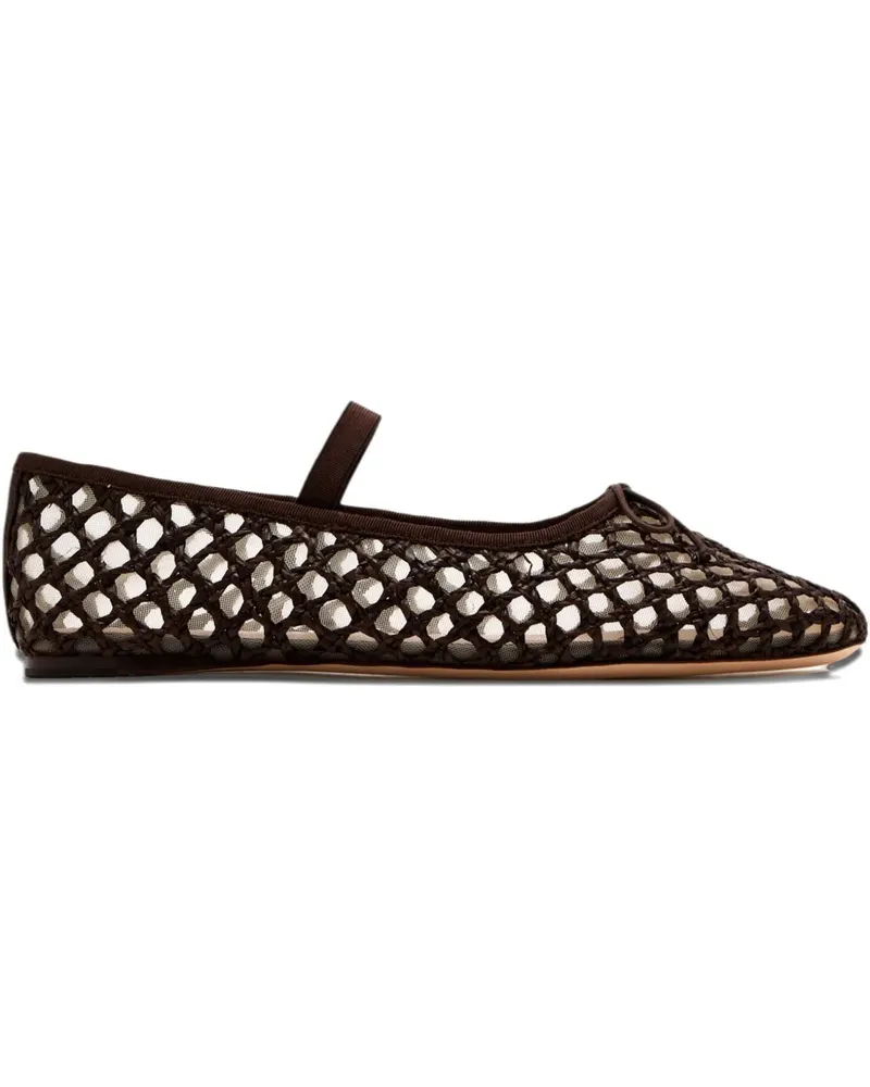 Loeffler Randall Ballerinas mit gewebtem Riemen - Braun Braun
