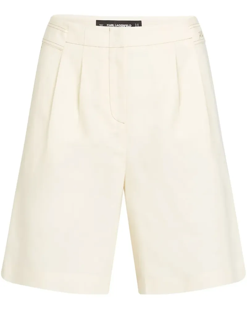 Karl Lagerfeld Shorts mit Leinenanteil - Nude Nude