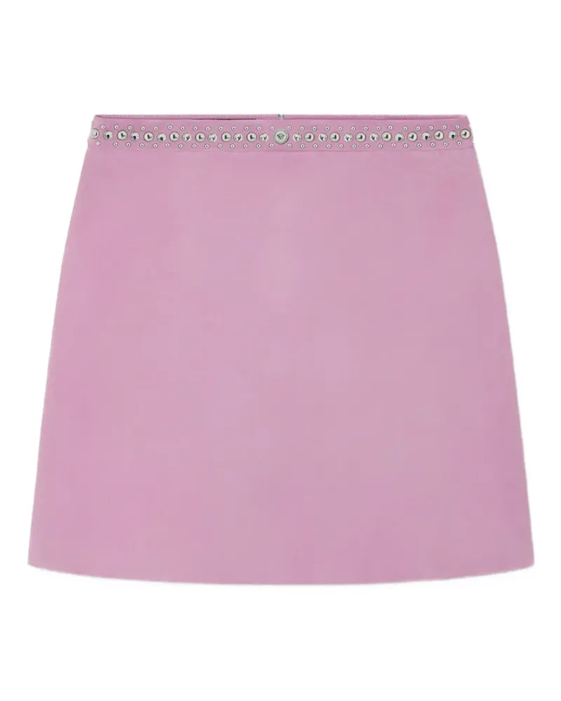 Versace Verzierter Minirock aus Wildleder - Rosa Rosa